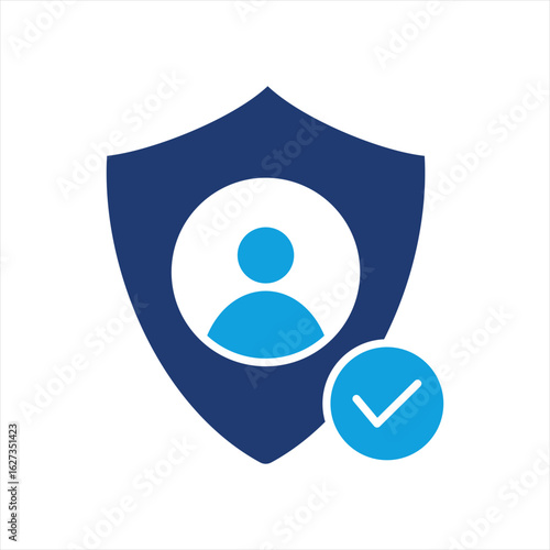 Trustworthy Flat Blue Icon Vector Illustration