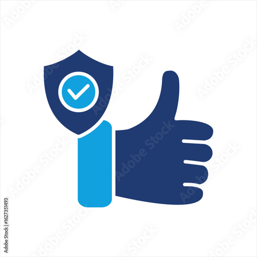 Reliable Flat Blue Icon Vector Illustration