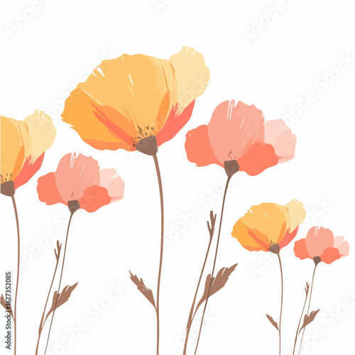Flower design. Exquisite vector floral patterns.