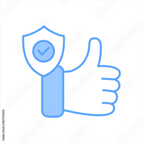 Reliable Blue Icon Vector Illustration