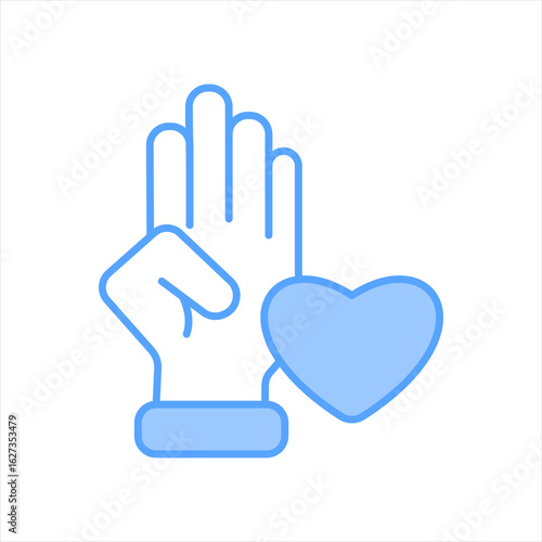Sincerity Blue Icon Vector Illustration