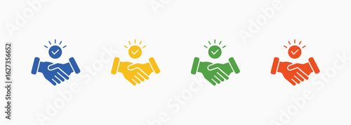 Commitment Icon Set Color Multiple Style Collection