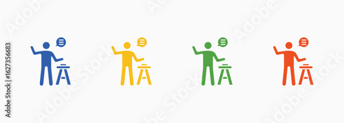 Swear Icon Set Color Multiple Style Collection