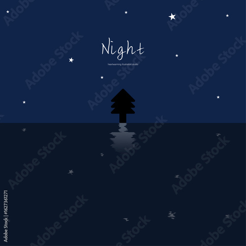 Night 배경 일러스트