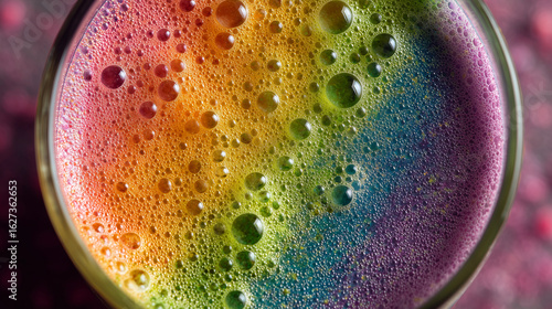 Rainbow matcha, fun drinks, creative barista beverages