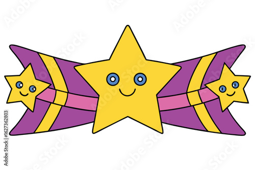 Abstract starburst bands on white background