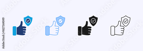 Trust Icon Set Multiple Style Collection