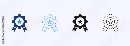 Credibility Icon Set Multiple Style Collection