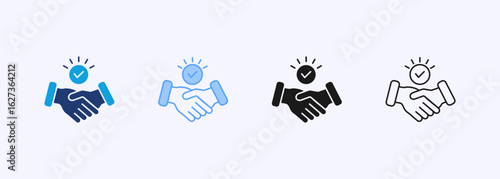 Commitment Icon Set Multiple Style Collection