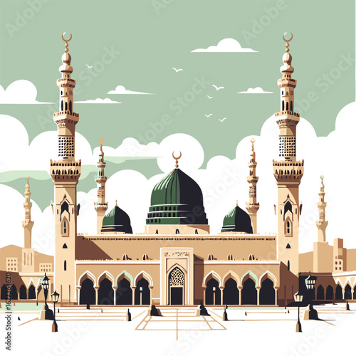 nabai mosque design vector