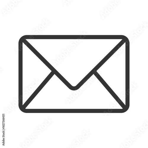 Minimal envelope icon in line style representing email communication

