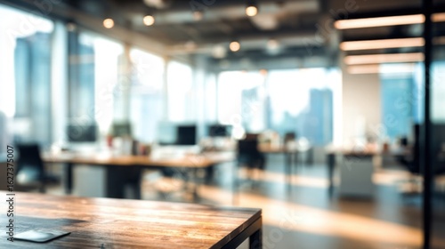 Wallpaper Mural Bright and airy office space with large windows allowing ample natural light. Workspaces are equipped with desks, chairs, and computers, creating a productive environment. Torontodigital.ca