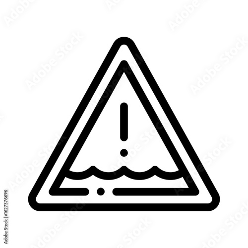 flood warning line icon