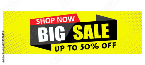 Sale banner template design vector .