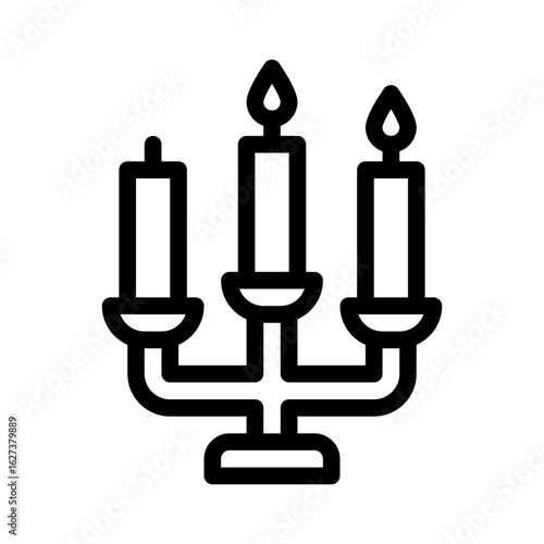 candle holder line icon
