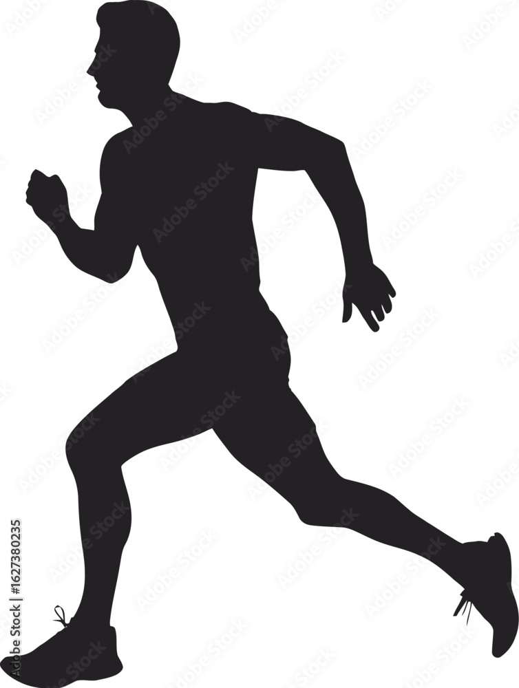 Obraz premium silhouette of a man running