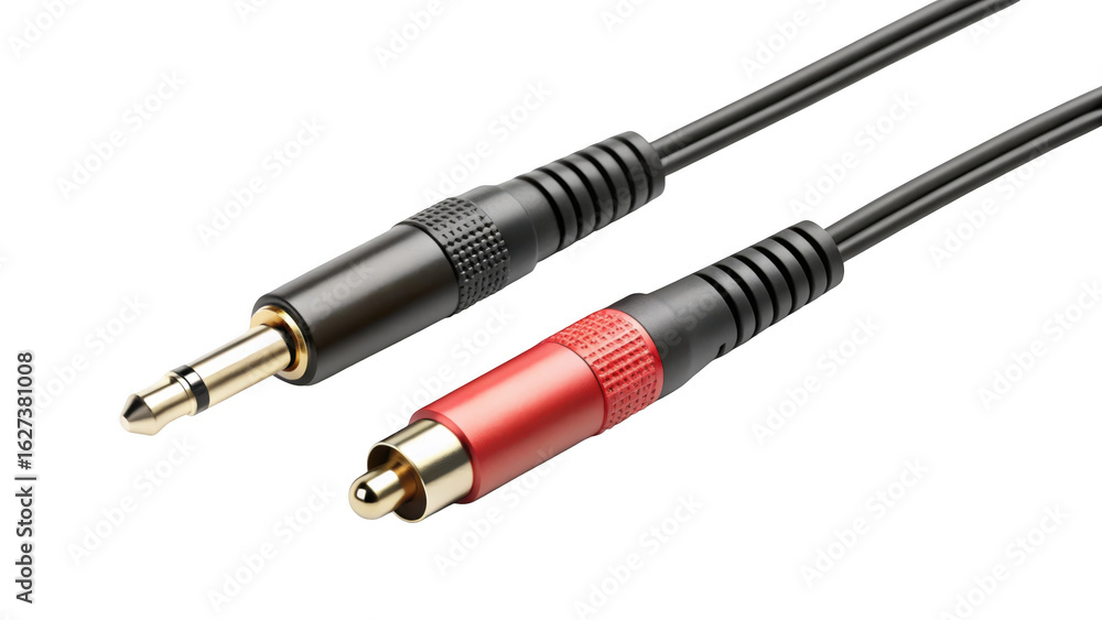 different style Plug RCA Audio jack cable isolated on transparent different style Plug RCA Audio jack cable isolated on transparent
