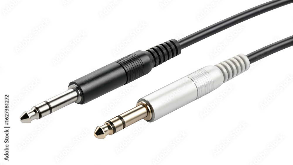 different style Stereo audio cable jack isolated on transparent different style Stereo audio cable jack isolated on transparent