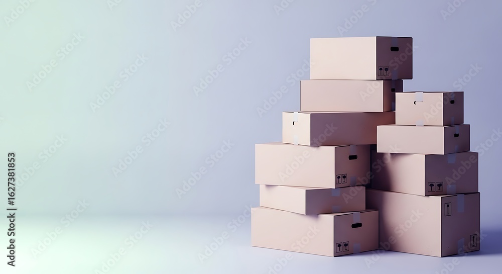 Fototapeta premium Stack of Boxes