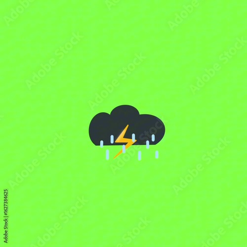 dark clouds lightning rain