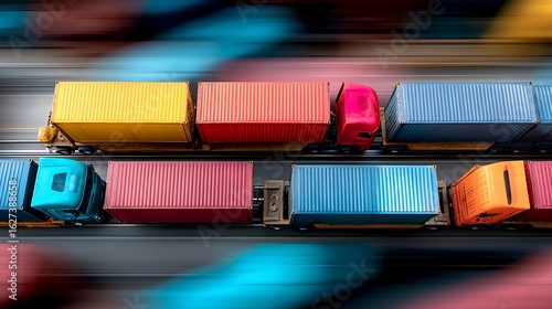 Dynamic timelapse of container yard operations industrial zone video aesthetic aerial view transport logistics