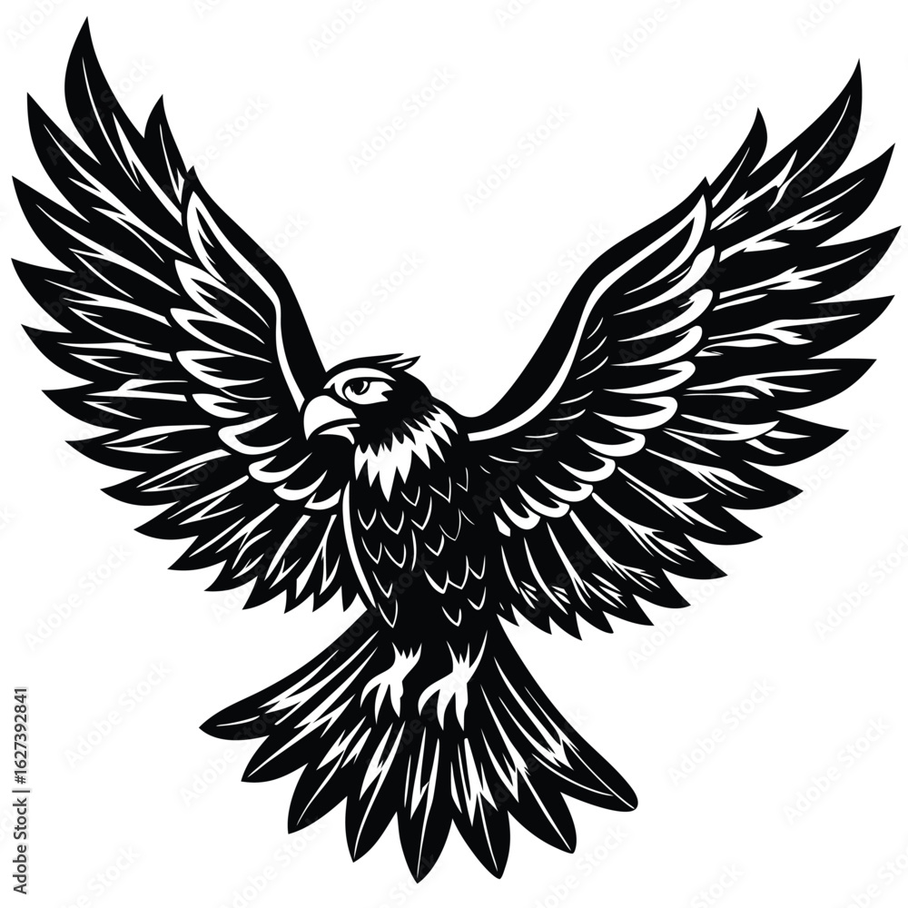 Obraz premium Majestic eagle wings spread wide in flight bird soaring