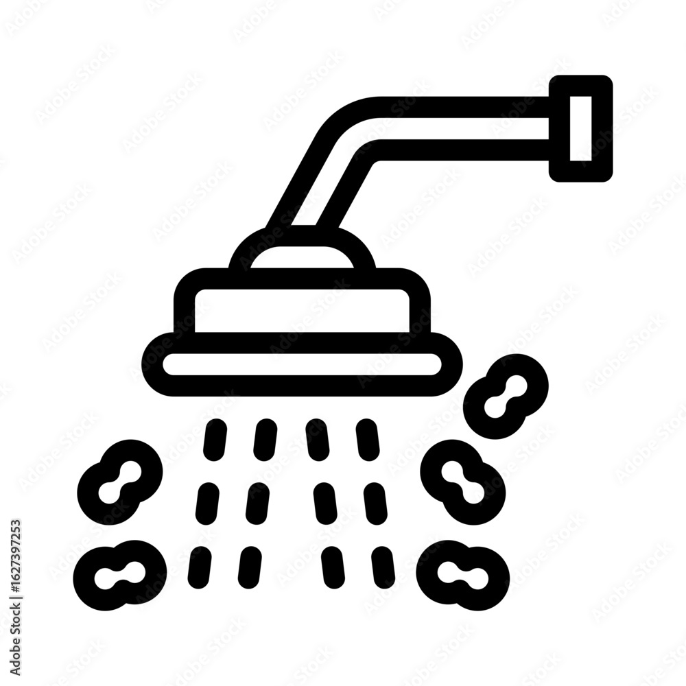 shower line icon shower line icon