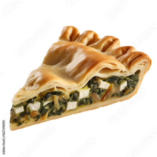 Savory Spinach and Feta Pie Slice