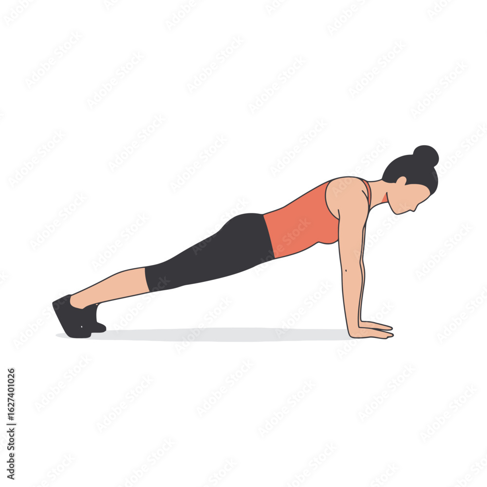 Plank Exercise: Full Body Workout Illustration Plank Exercise: Full Body Workout Illustration