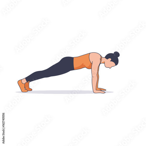 Plank Exercise Illustration: Core Strength & Fitness