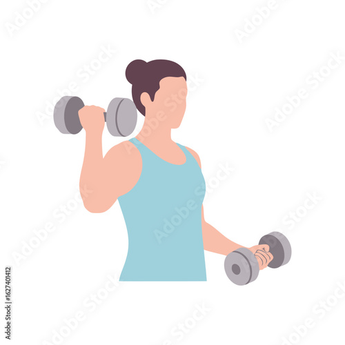 Woman Lifting Weights: Fitness & Strength Training