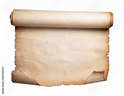 古い紙の巻物のテクスチャ素材/Old paper scroll texture material