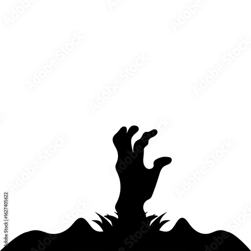 Halloween Zombie Hands With Grass