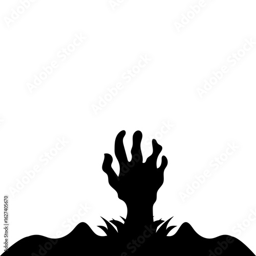 Halloween Zombie Hands With Grass