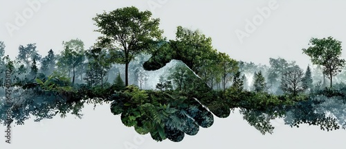 Forest hands in a handshake