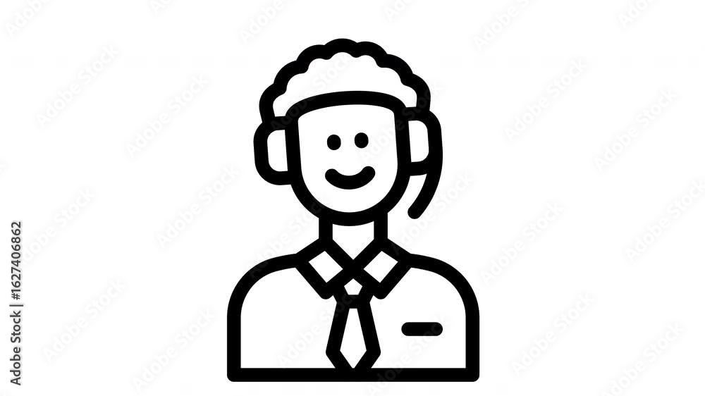call center minimalist line animation call center minimalist line animation