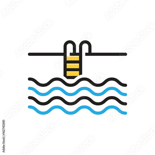 Multi color icon for pool