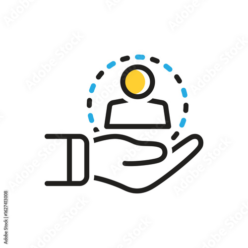 Multi color icon for retain