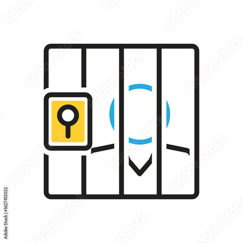 Multi color icon for prison