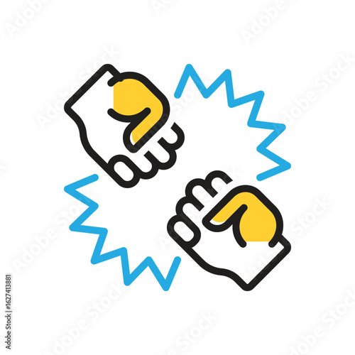 Multi color icon for conflict