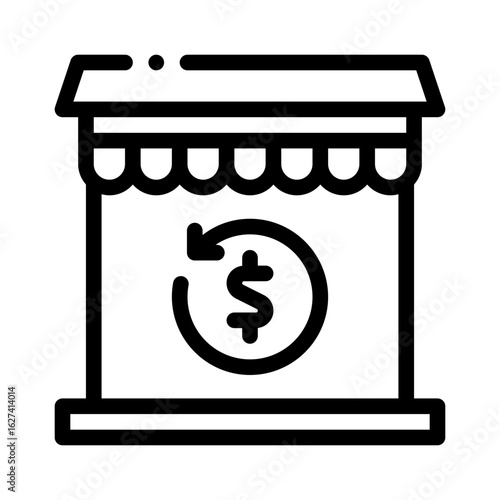 e commerce subscription line icon