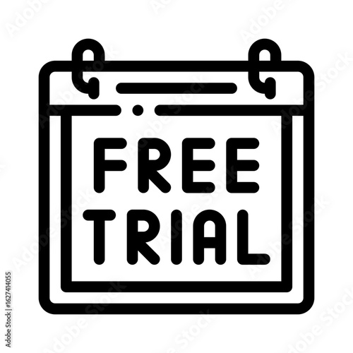 free trial line icon