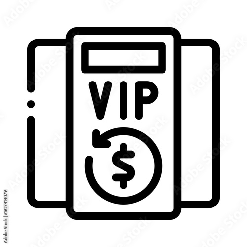 subscription plan line icon