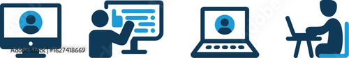 Digital identity and online security concepts illustrated with icons