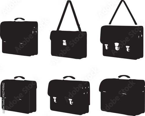 Black briefcases and satchels messenger bag shoulder bag