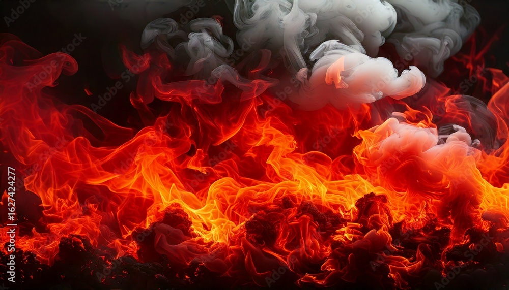 Fototapeta premium Fire and Smoke in Motion