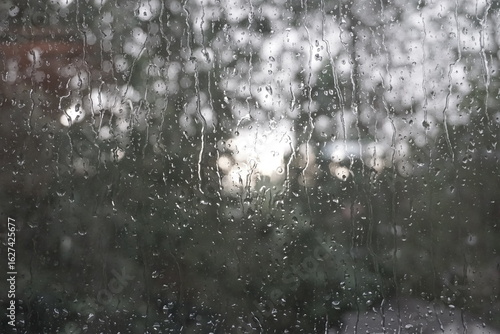 Wallpaper Mural rain drops on window Torontodigital.ca