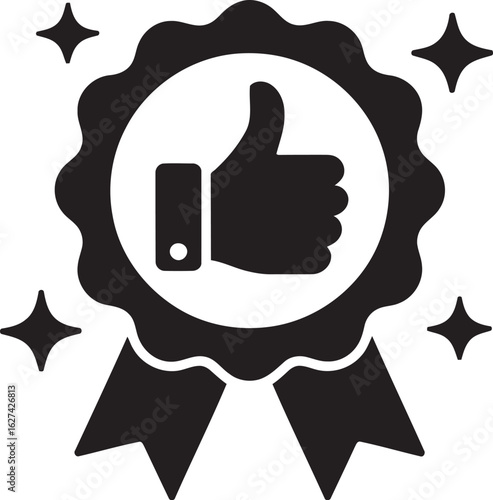 Thumbs Up Award Badge Icon