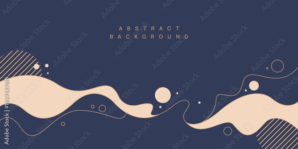 Naklejka premium Modern background with line elements and dynamic shapes. Vector illustration. 