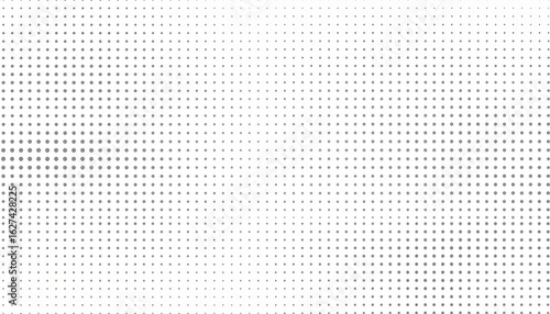 Halftone gradient pattern composed of black dots on white background